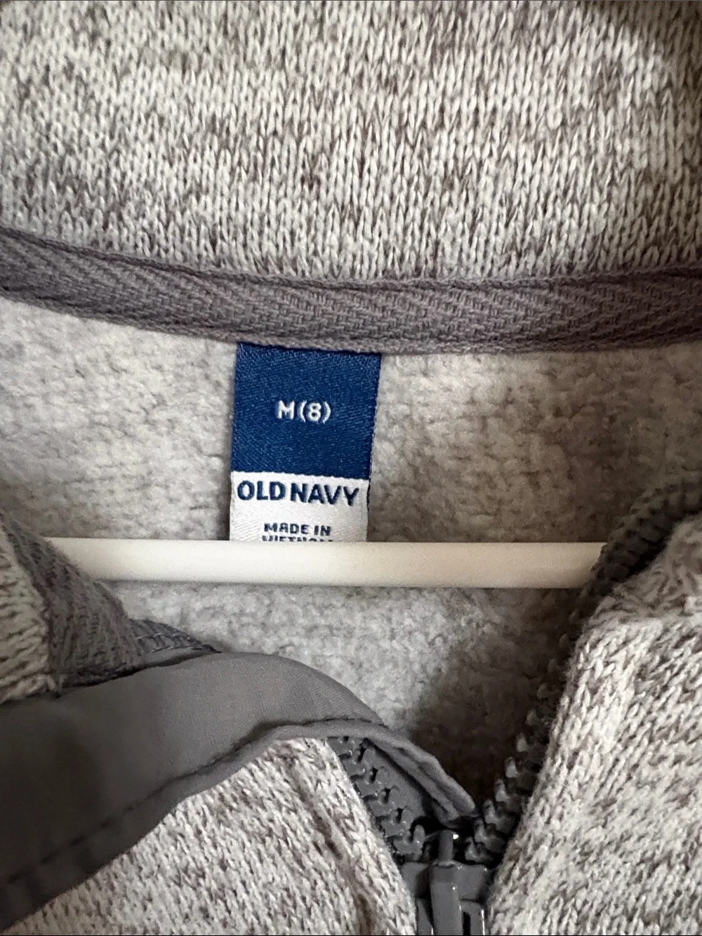 Old Navy Gray Heather Zip-Up Fleece Jacket